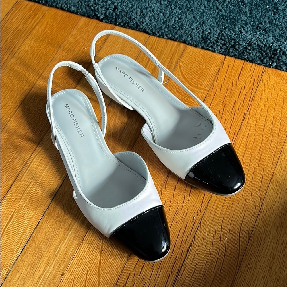 SOLD - Marc Fisher Women's Black and White Flats